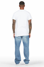 Zasha Indigo Painter Baggy Jean