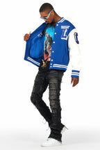 Tacey Royal Blue Varsity Jacket