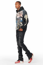 Danby Black Graphic Distressed Hoodie