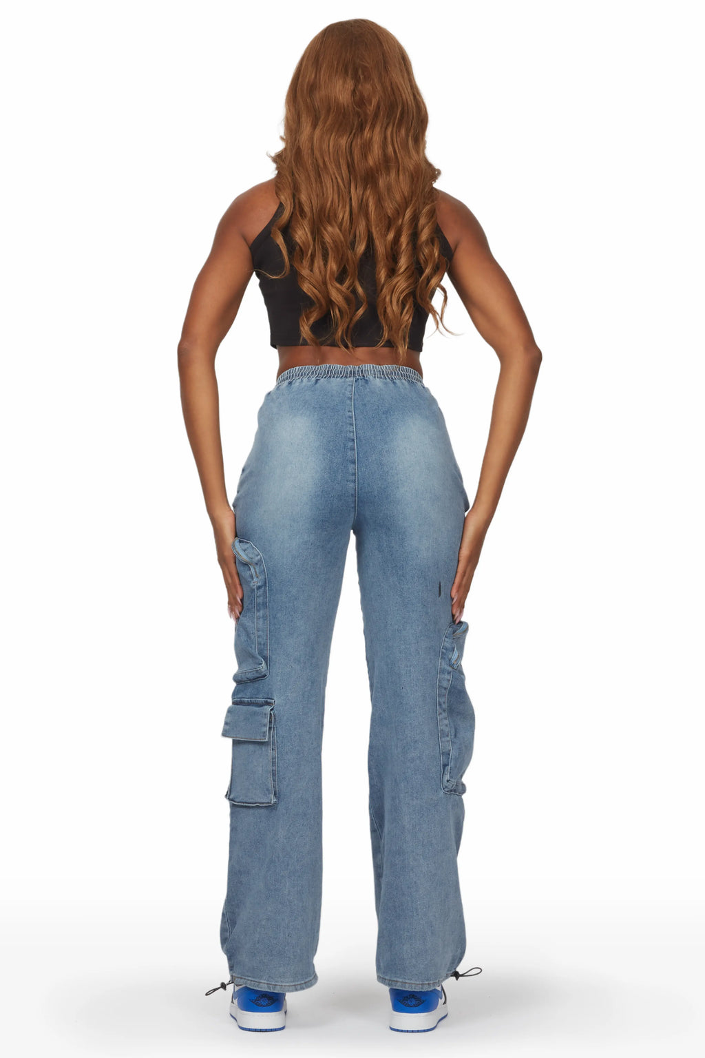 Kailynn Light Wash Painted Cargo Jean