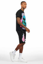 Amari Black Short Set