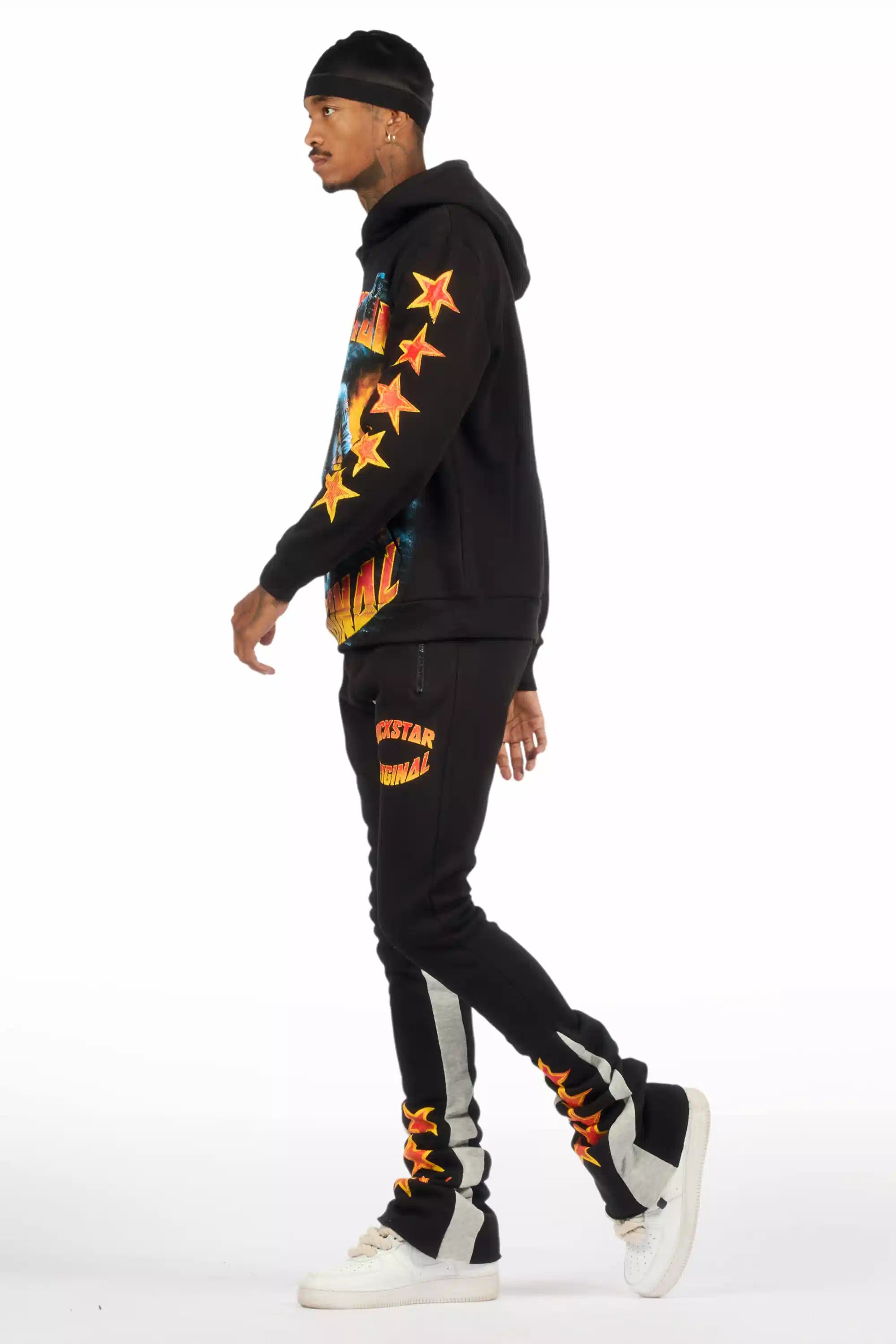 Torq Black/Orange Hoodie/Super Stacked Track Set