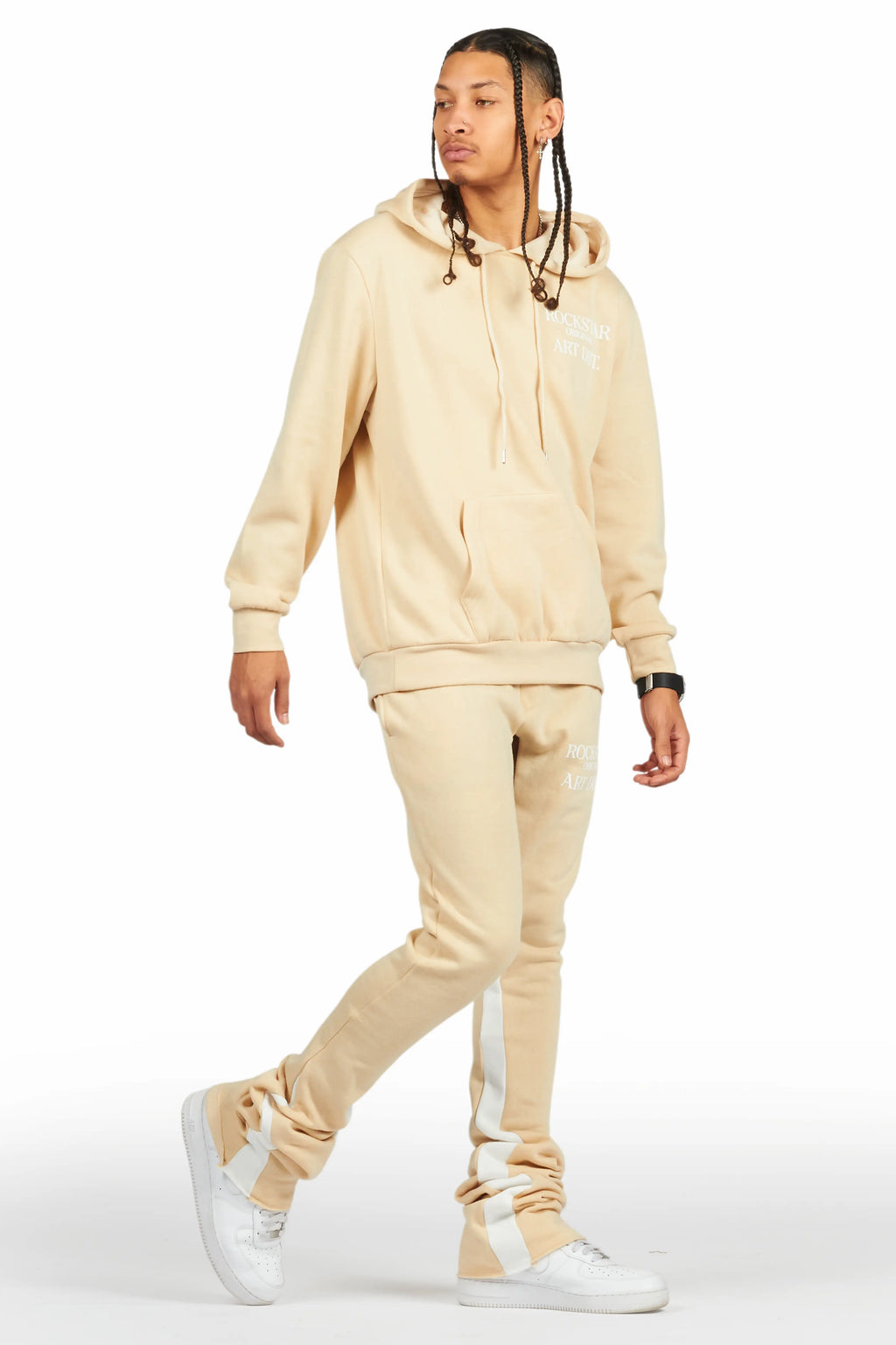 Briggs Beige Hoodie/Super Stacked Flare Track Set