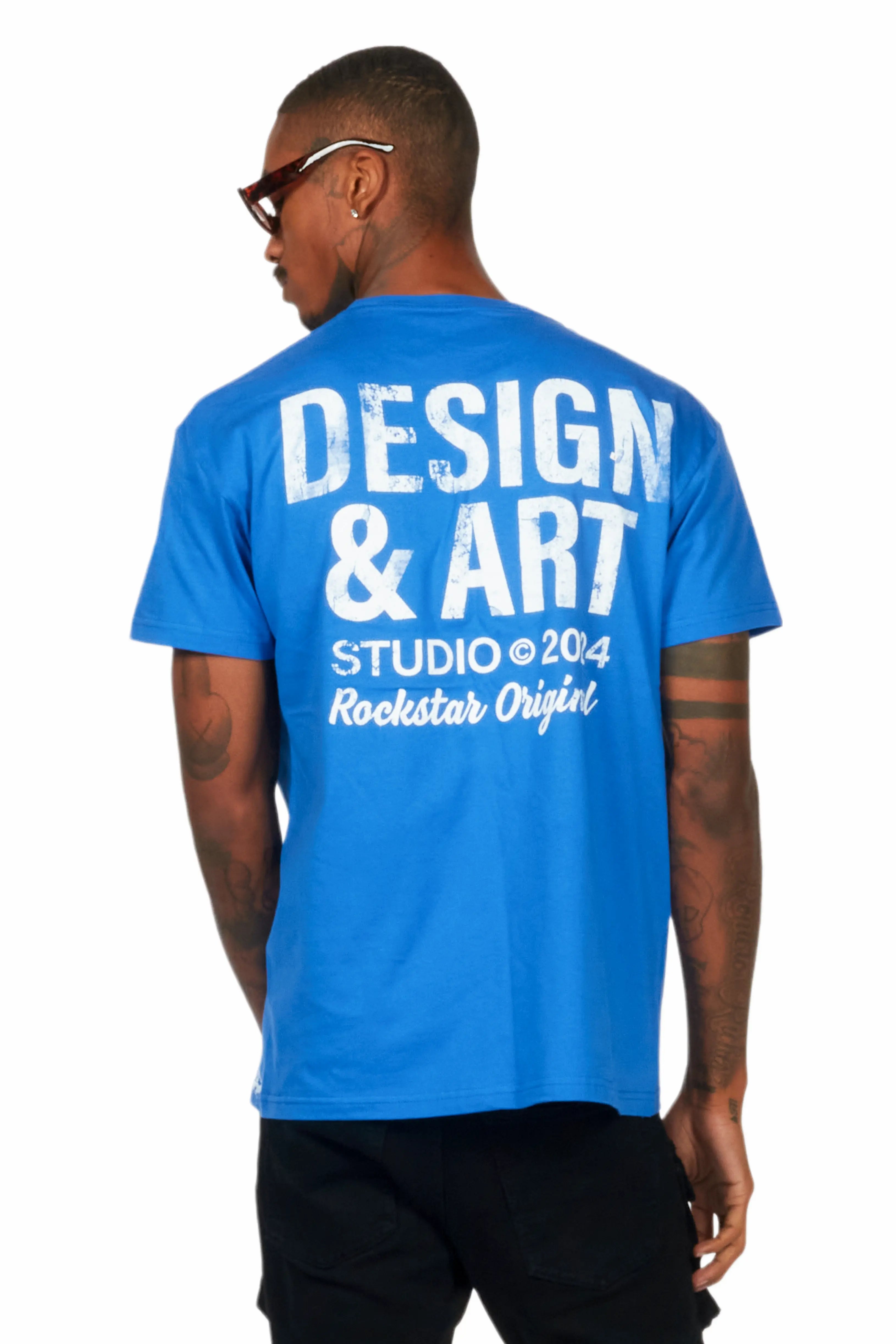 Mancha Royal/White Graphic T-Shirt