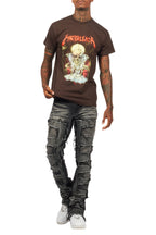 Metallica Skull Brown/Red Graphic T-Shirt
