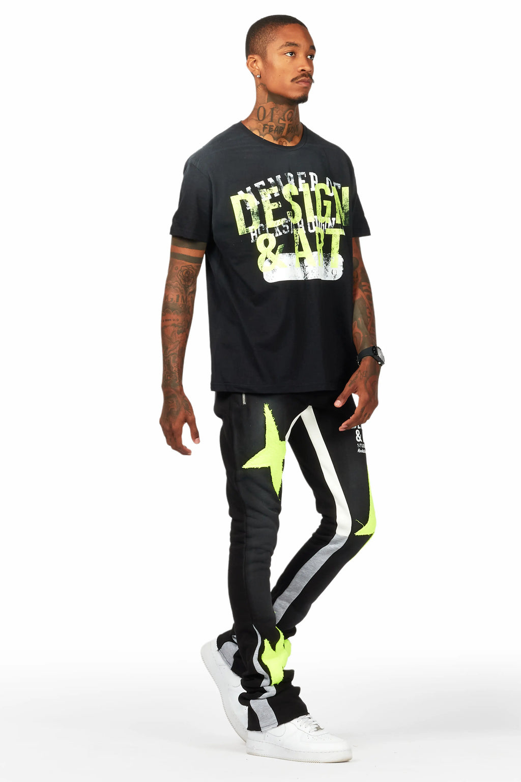 Darko Black T-Shirt/Stacked Flare Track Set