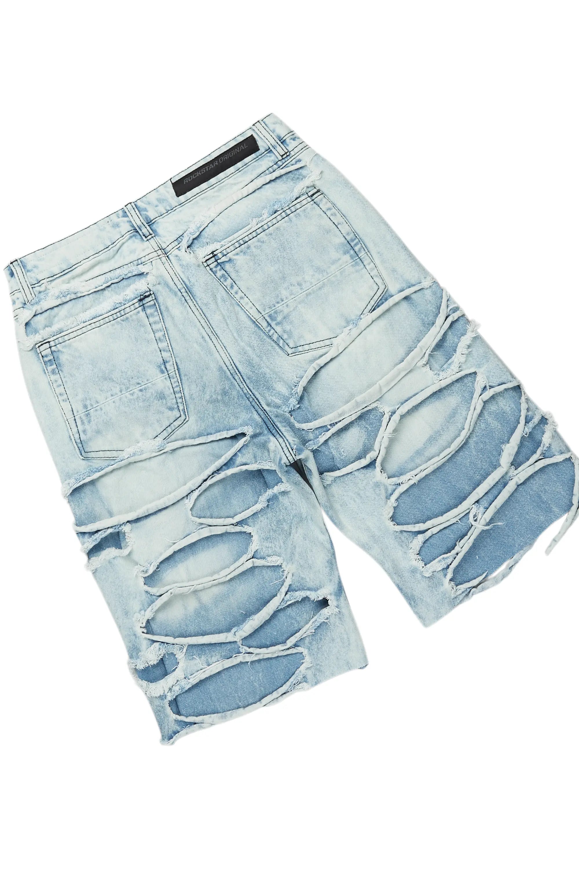 Grill White/Blue T-Shirt/Denim Short Set