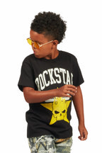 Boys Semaj Black Graphic T-Shirt