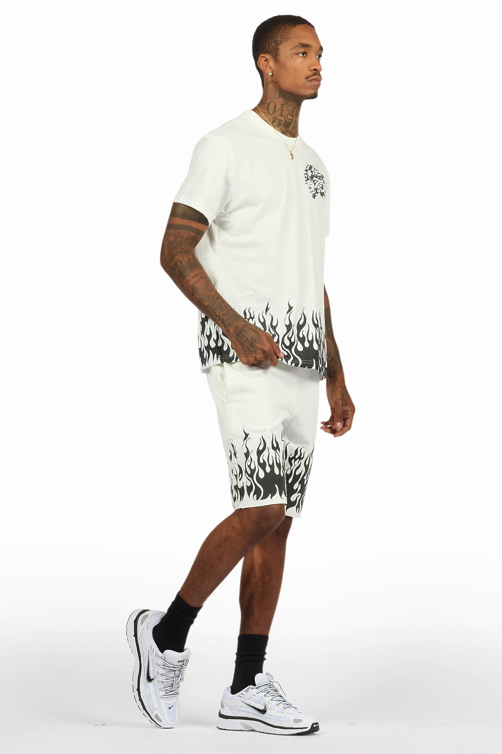 Bubble White T-Shirt/Short Set