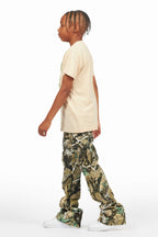 Boys Kade Tree Camo  Stacked Flare Jean