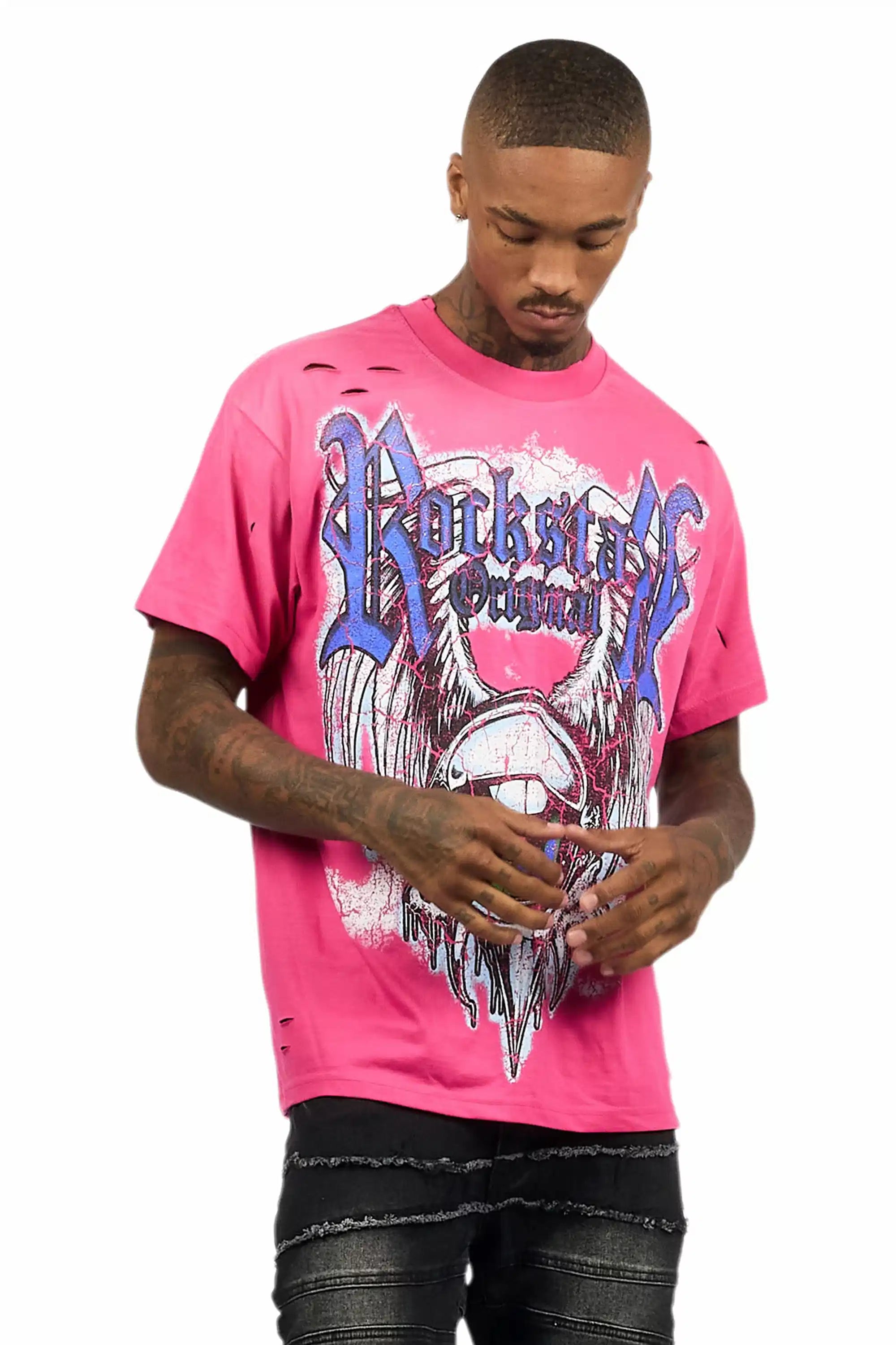 Fenton Fuchsia Oversized Graphic T-Shirt