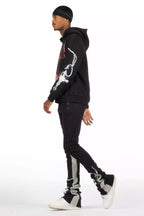 Vontae Black/Multi Hoodie/Super Stacked Track Set