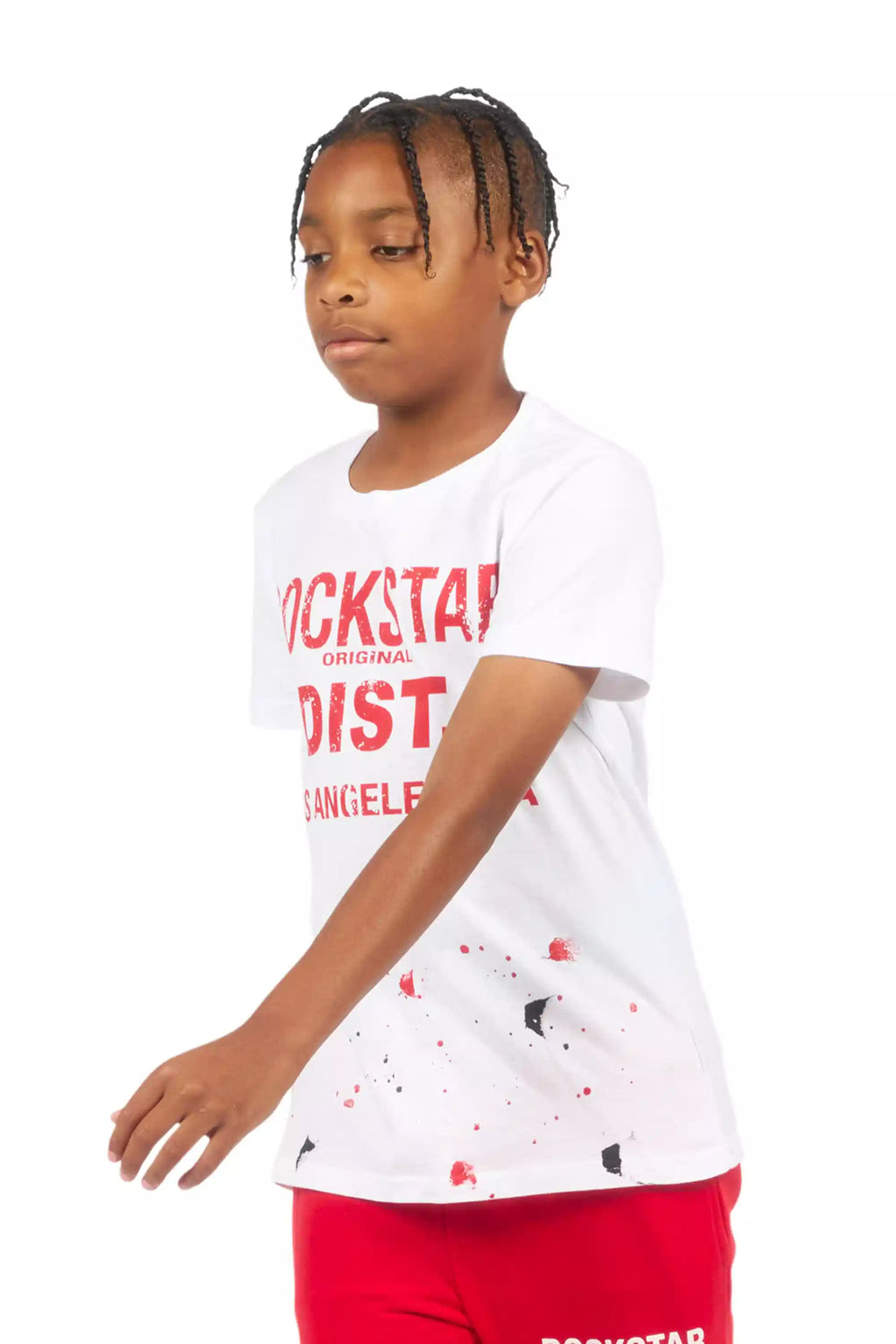 Boys Scottie White/Red Graphic T-Shirt