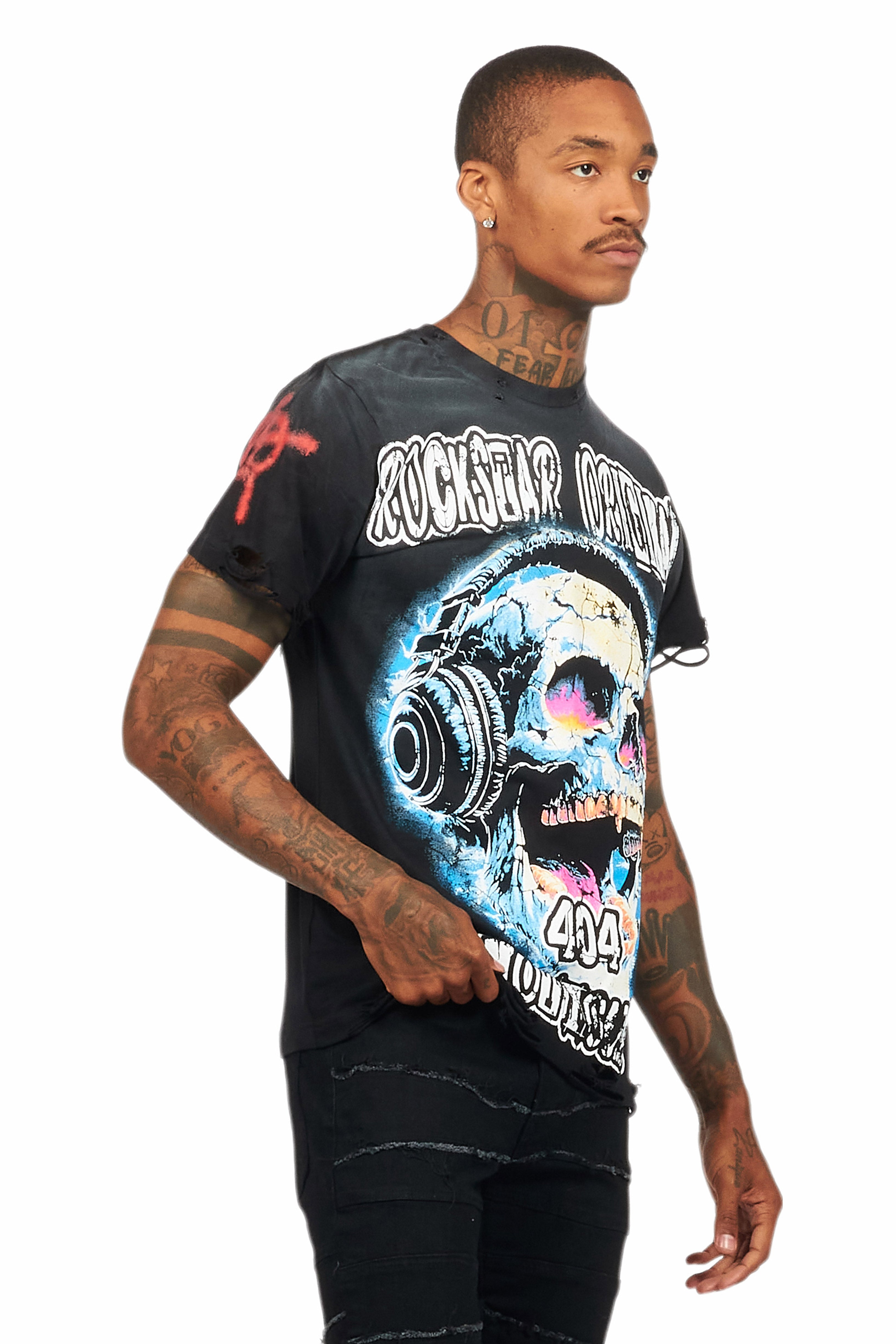 Amare Black Graphic T-Shirt