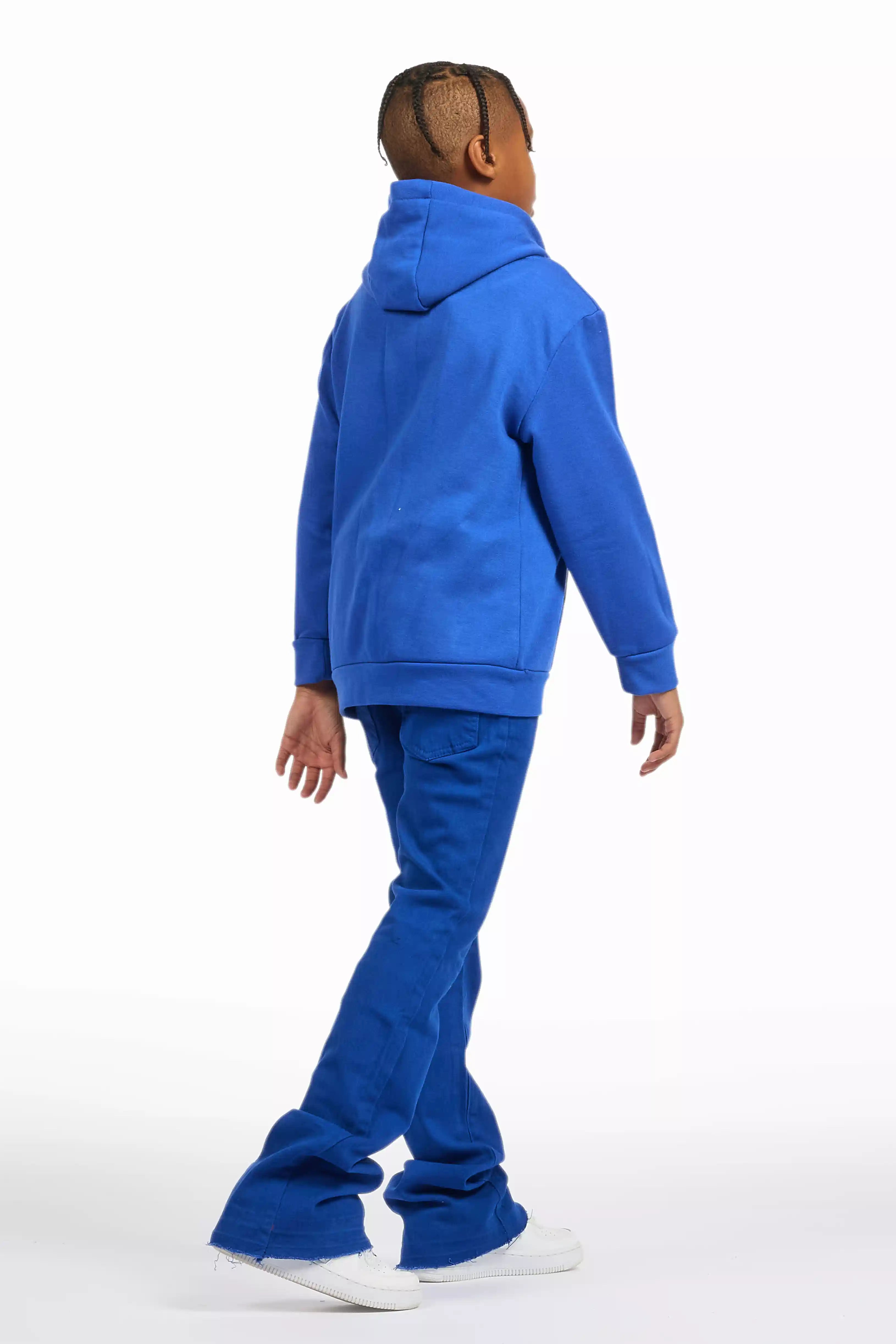 Boys Dag Royal Blue Stacked Flare Jean