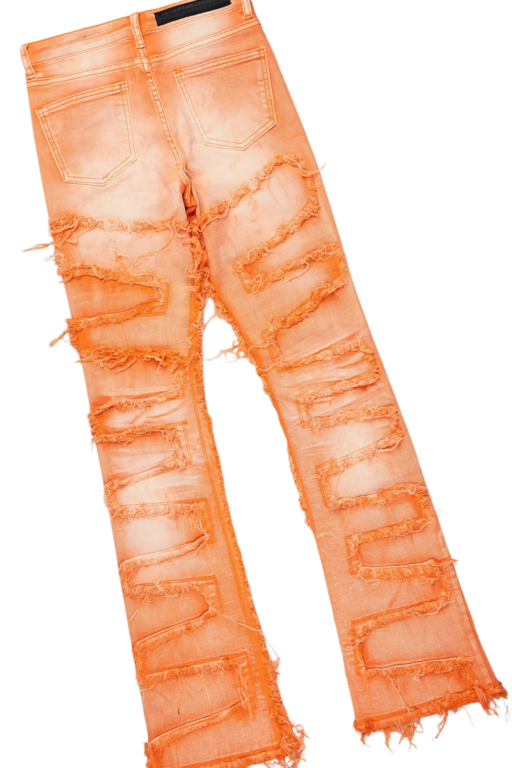 Rachael Orange Hoodie/Stacked Flare Jean Set