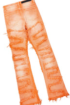 Rachael Orange Hoodie/Stacked Flare Jean Set