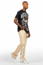 Waller Black/Beige T-Shirt/Baggy Pant Set