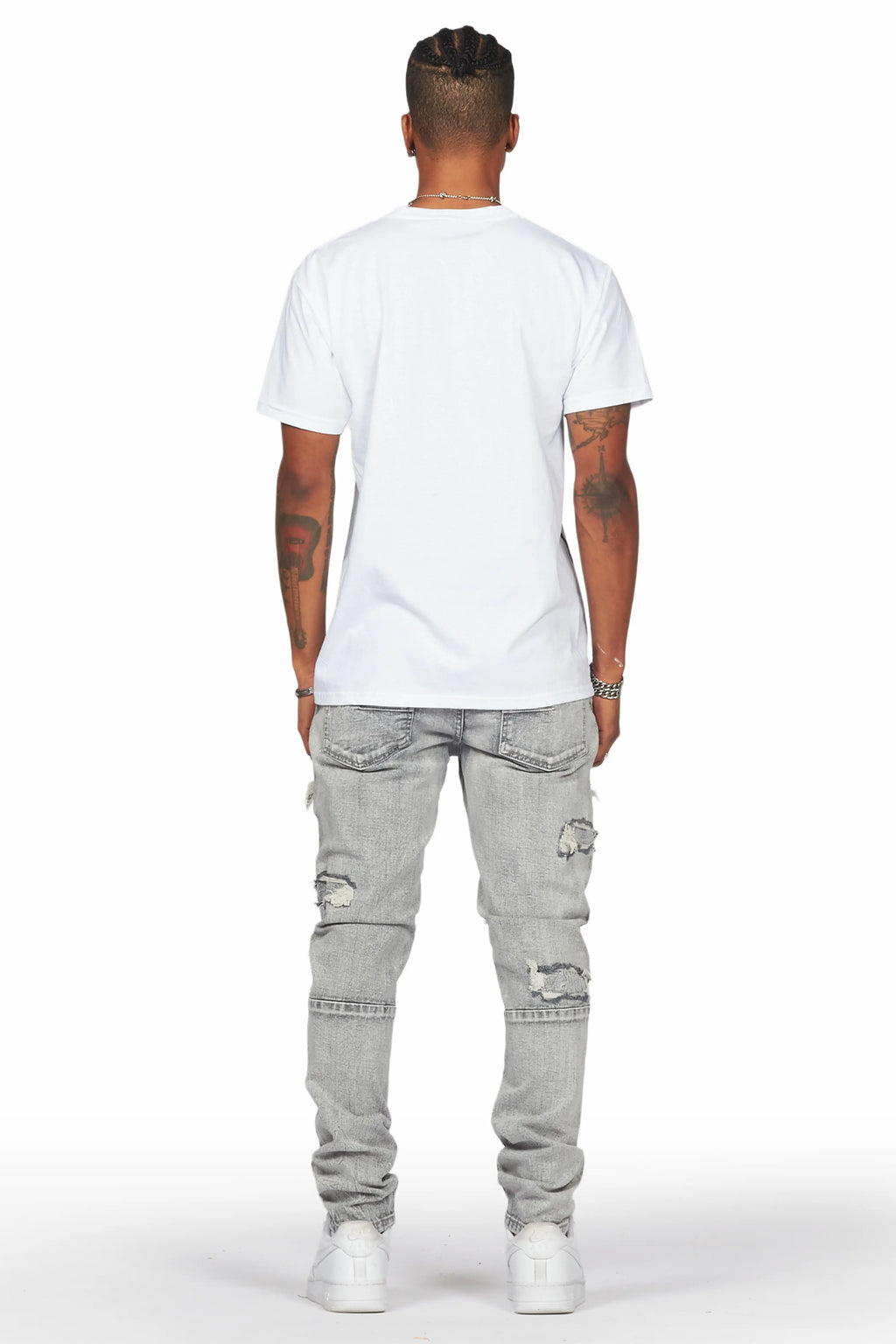 Dalit Grey Under Patch Skinny Fit Jean