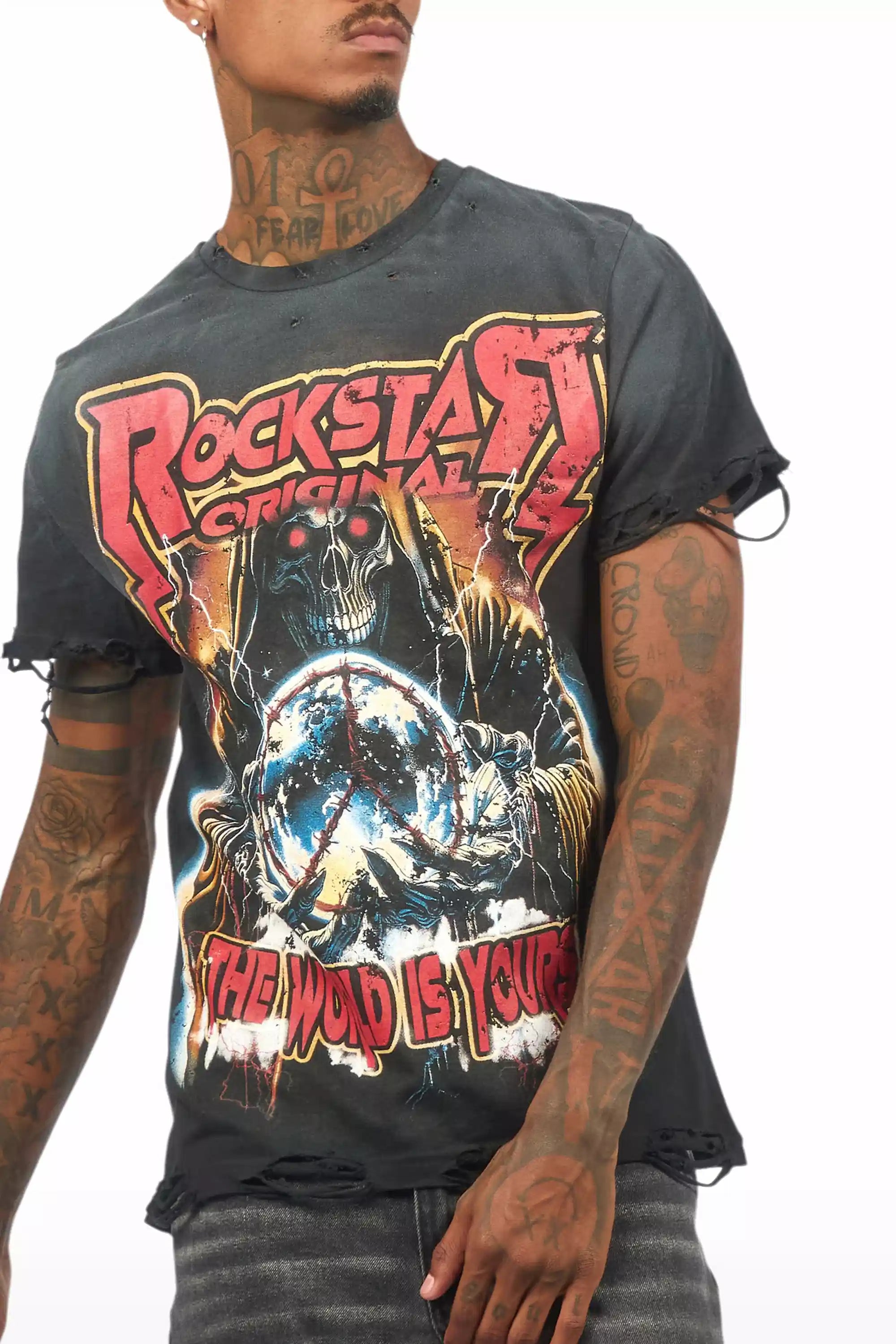 Lucian Black Graphic T-Shirt