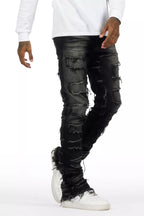 Shake Dark Grey Stacked Flare Jean