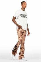 Deniska Desert Camo T-Shirt/Baggy Stacked Flare Track Set