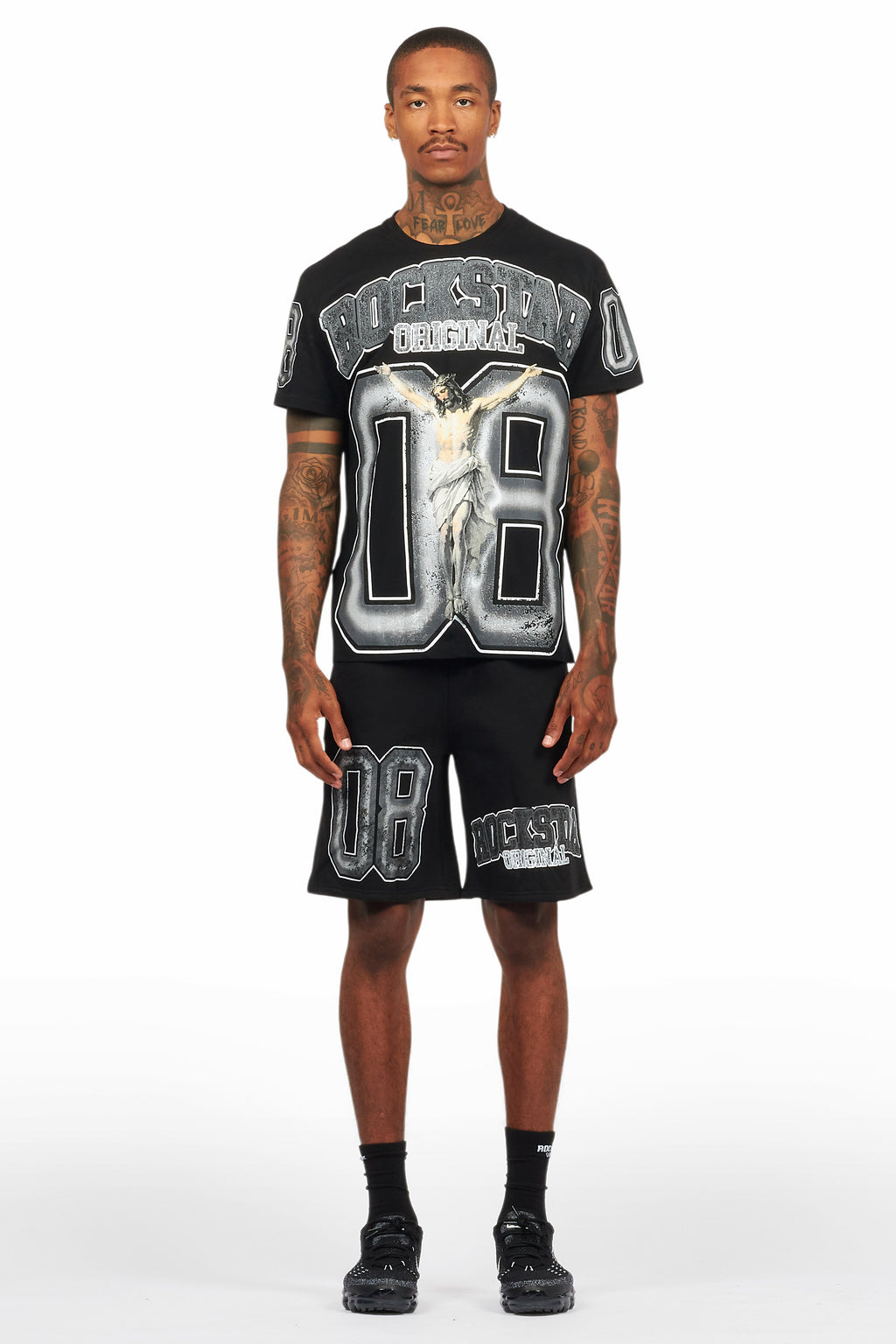 Fields Black/Grey T-Shirt Short Set