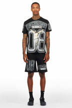 Fields Black/Grey T-Shirt Short Set