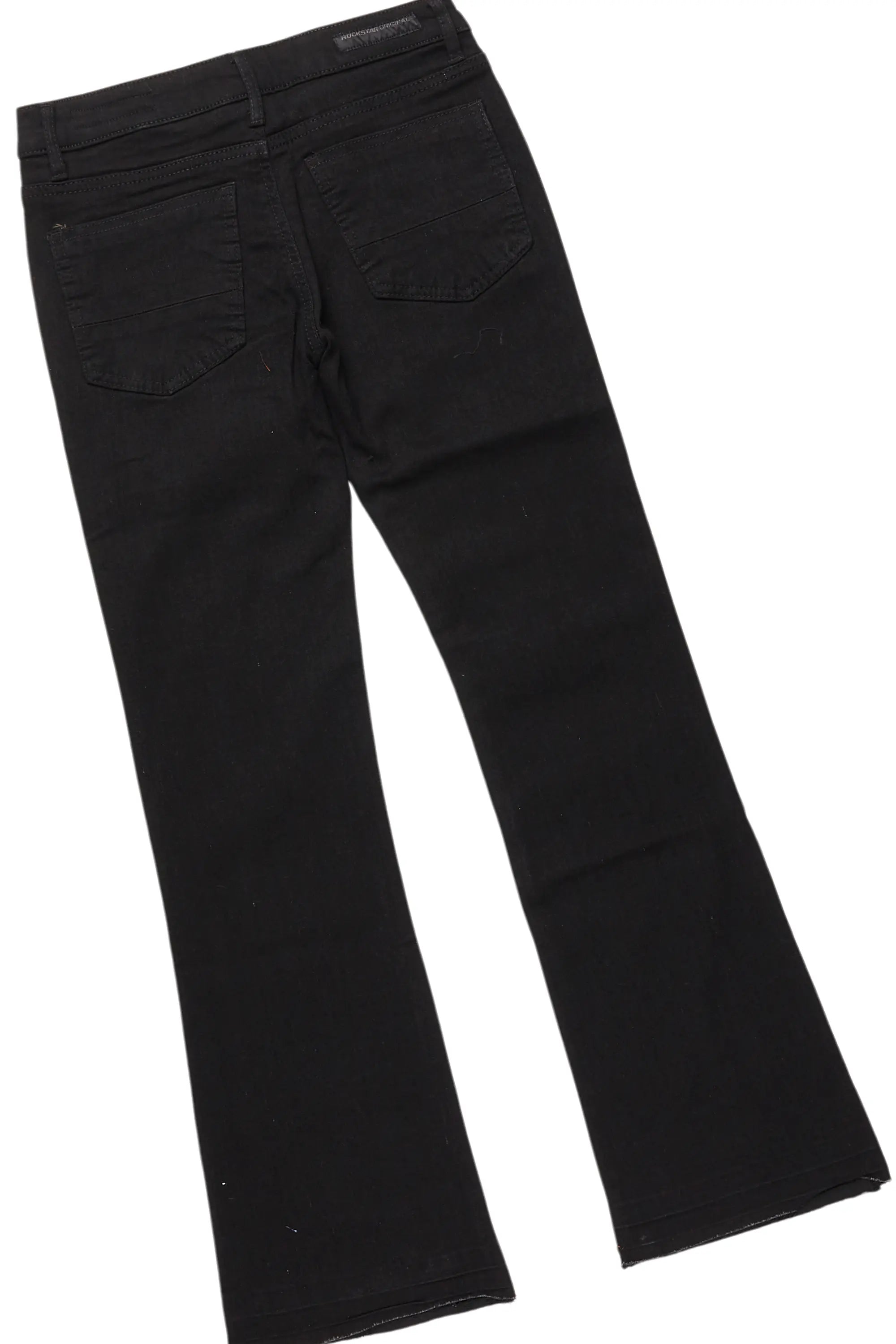 Girls Burial White T-Shirt/Stacked Flare Jean Set