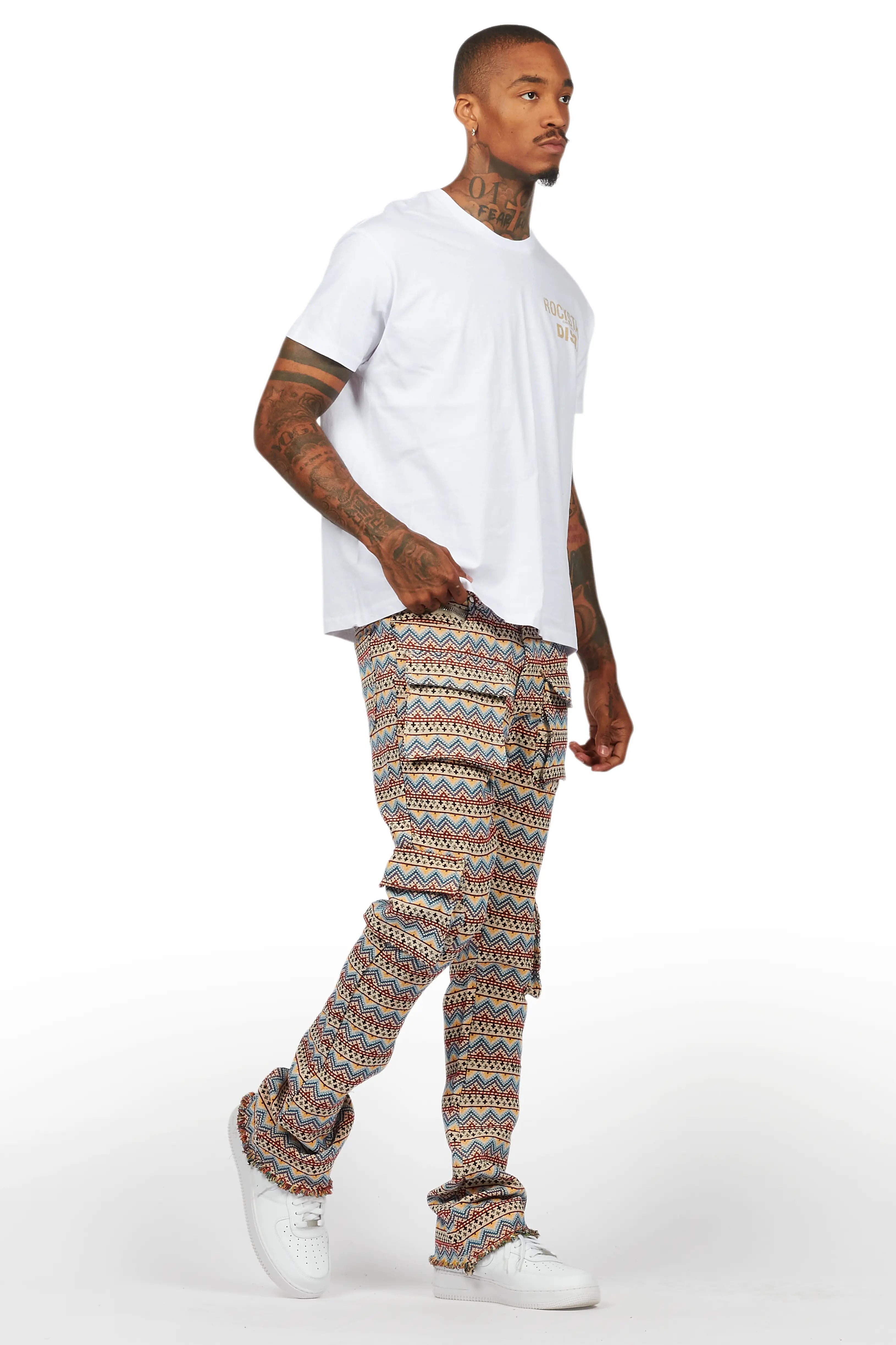 Lake White/Beige T-Shirt/Tapestry Jean Bundle