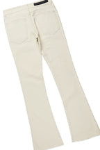 Omer Beige Oversized T-Shirt & Rebel Stacked Flare Jean Bundle