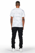 Balta Black Diagonal Patch Skinny Fit Jean