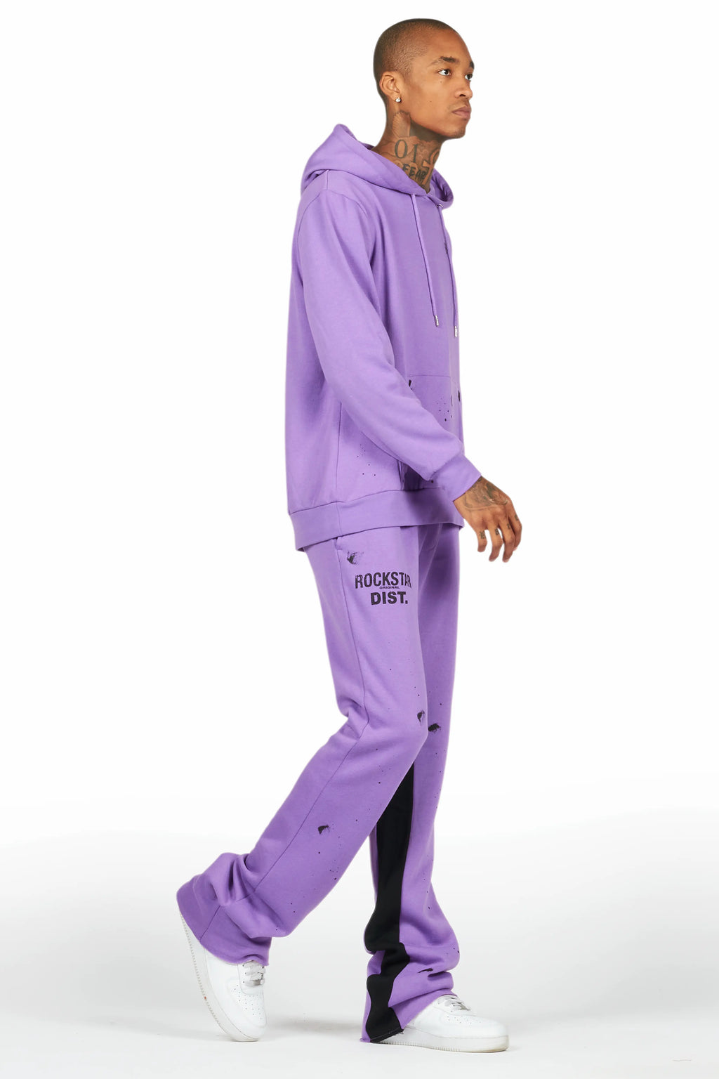 Raffer Purple Hoodie Baggy Fit Pant Track Set
