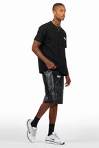 Zayn Black/Black Graphic Short Set