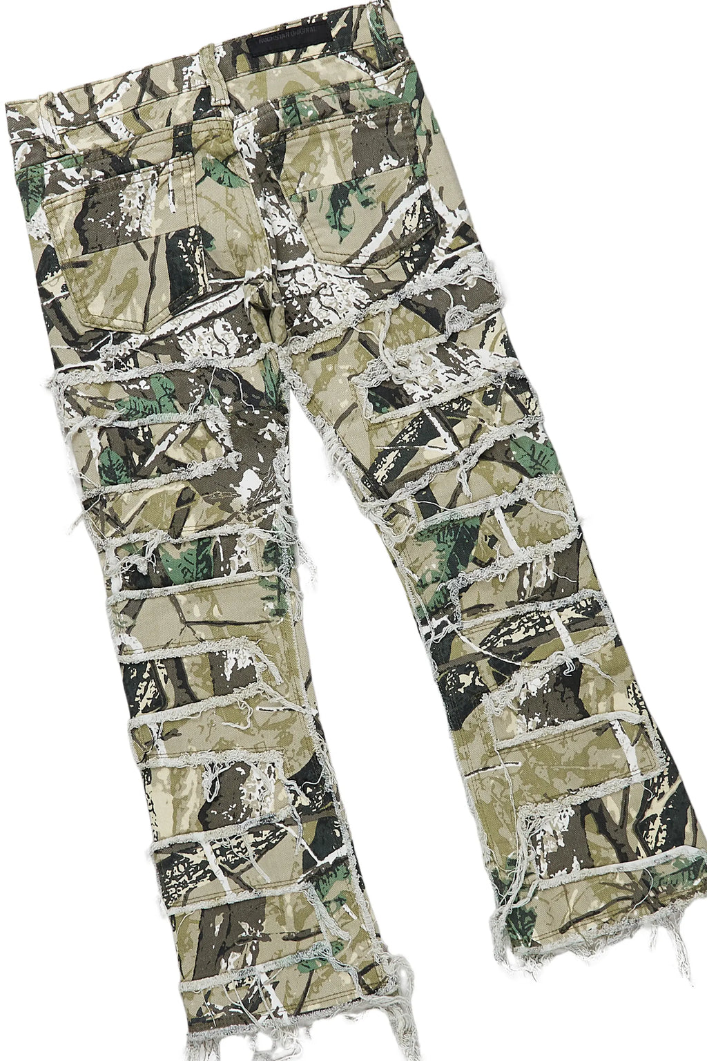 Boys Laran Black/Camo T-Shirt/Stacked Flare Jean