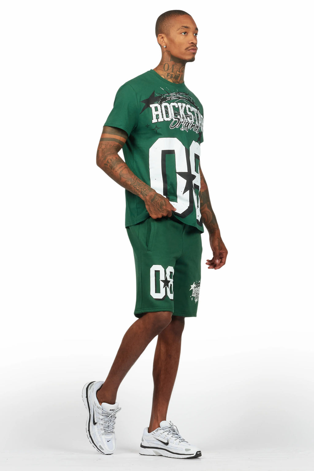 Allstar Green/White T-Shirt Short Set