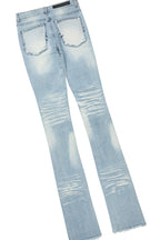 Bubble White/Pink T-Shirt/Super Stacked Flare Jean Bundle