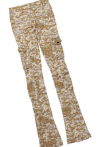 Sharee White/Beige T-Shirt & Jean Set