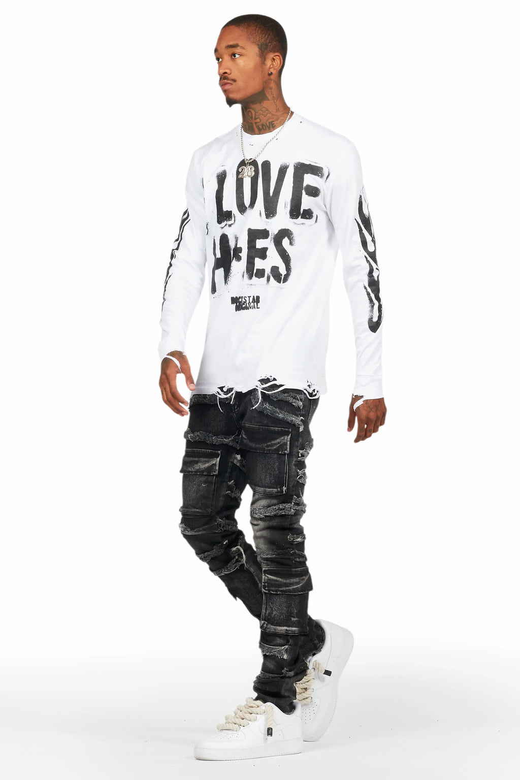 Yves Grey Skinny Cargo Jean