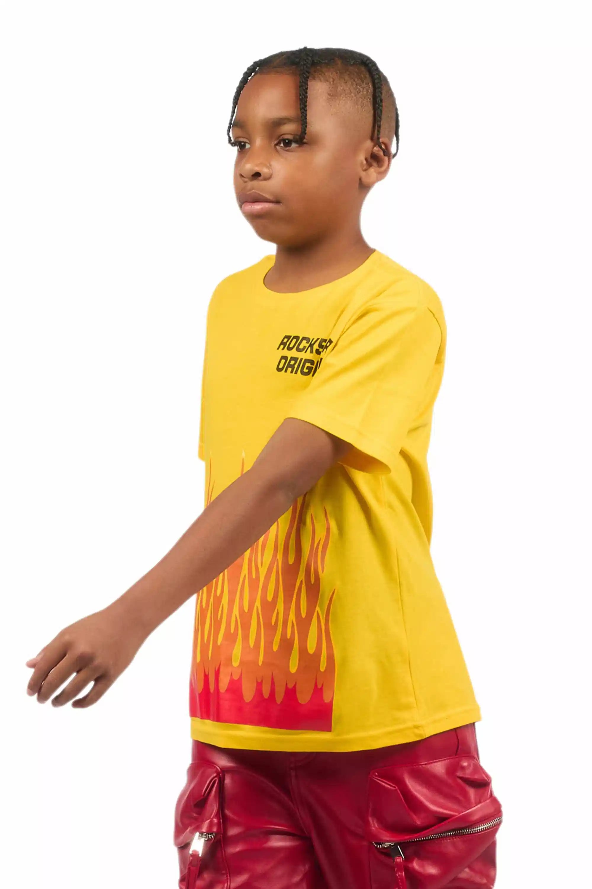 Boys Roeland Yellow/Red Graphic T-Shirt