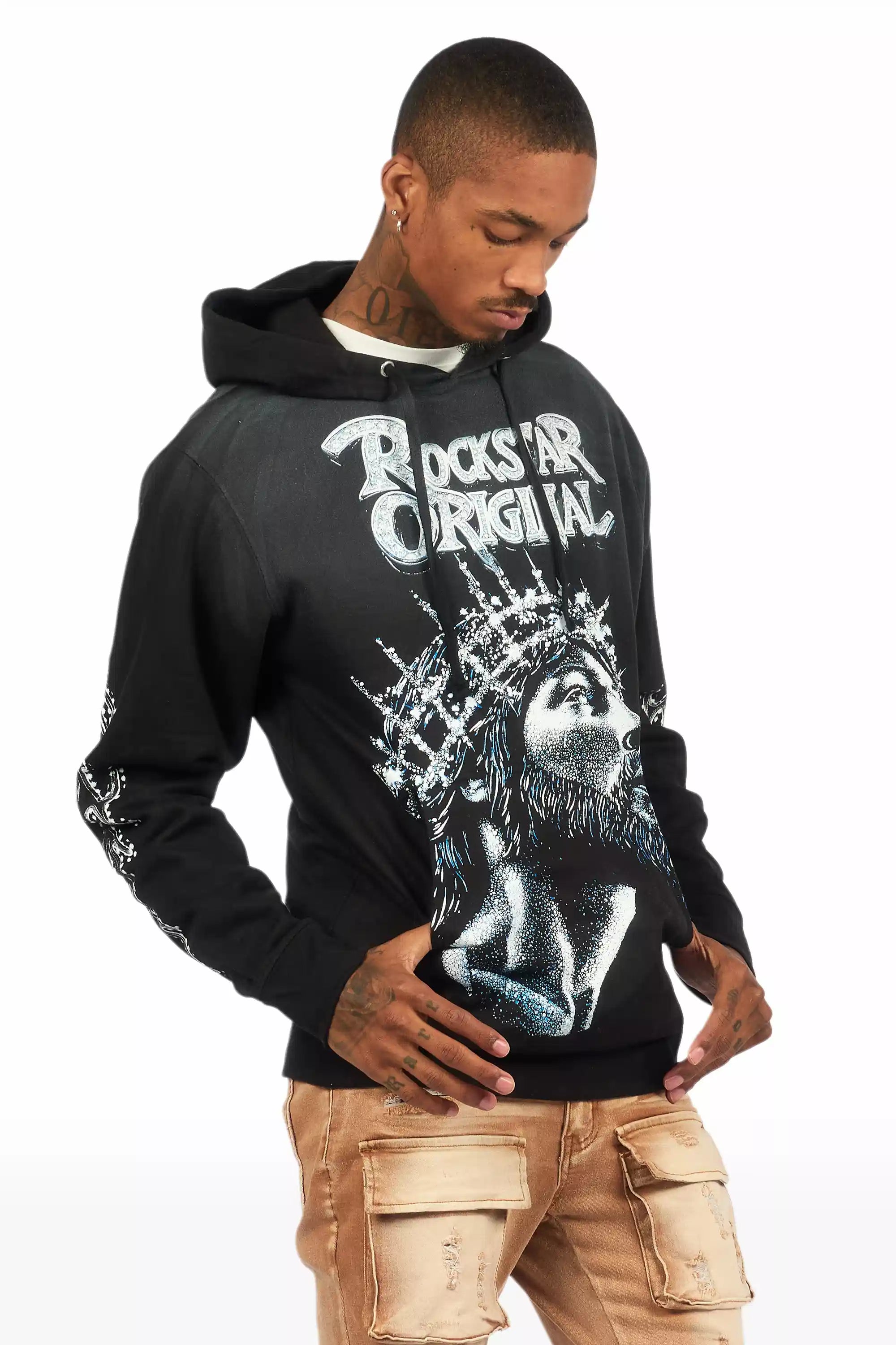 Darius Black Graphic Hoodie