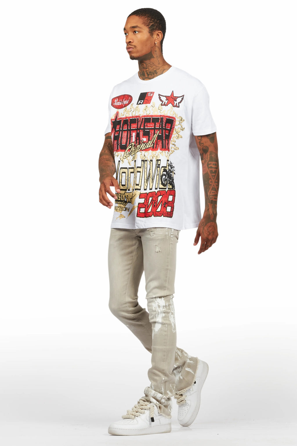 Deangelo White Graphic T-Shirt