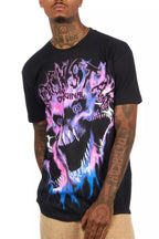 Lucen Black/Purple Oversized Graphic T-Shirt