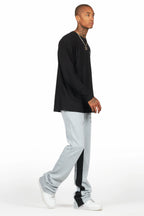 Briggs Black/Grey Long Sleeve T-Shirt/Baggy Pant Set
