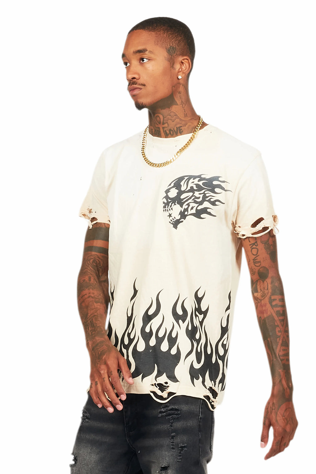 Bubble Beige Oversized Graphic T-Shirt