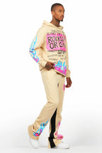 Beno Beige Hoodie/Baggy Track Pant Set