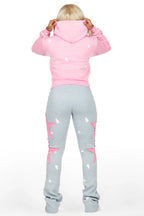 Jaden Pink/Heather Grey Super Stacked Trackset