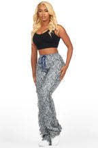 Syncere Navy Tapestry Stacked Pant
