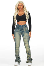 Wynter Tinted Dark Wash Super Stacked Jean