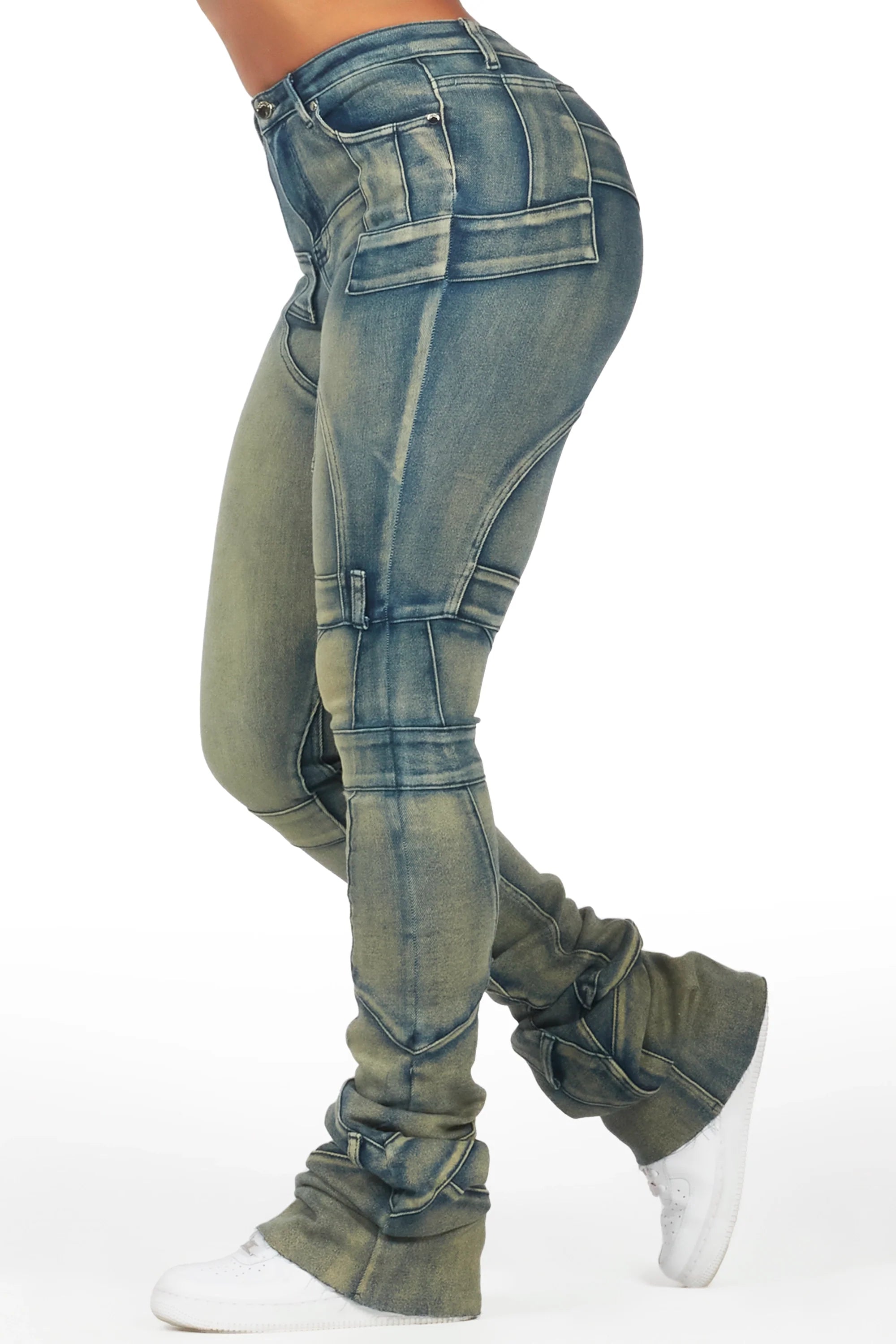 Wynter Tinted Dark Wash Super Stacked Jean